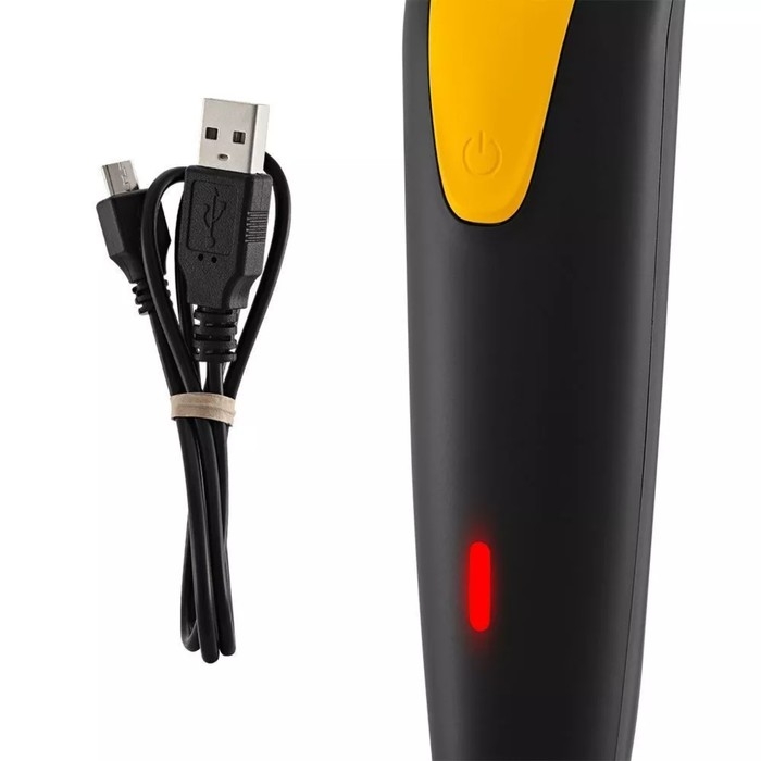 Триммер для волос Kitfort KT-3124-1, для бороды/усов, от АКБ, чёрно-жёлтый Триммер для волос Kitfort KT-3124-1, для бороды/усов, от АКБ, чёрно-жёлтый