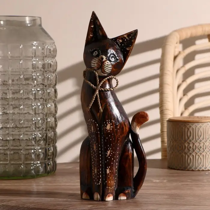 Сувенир дерево Сувенир дерево "Кошка с бабочкой на шейке"30 см