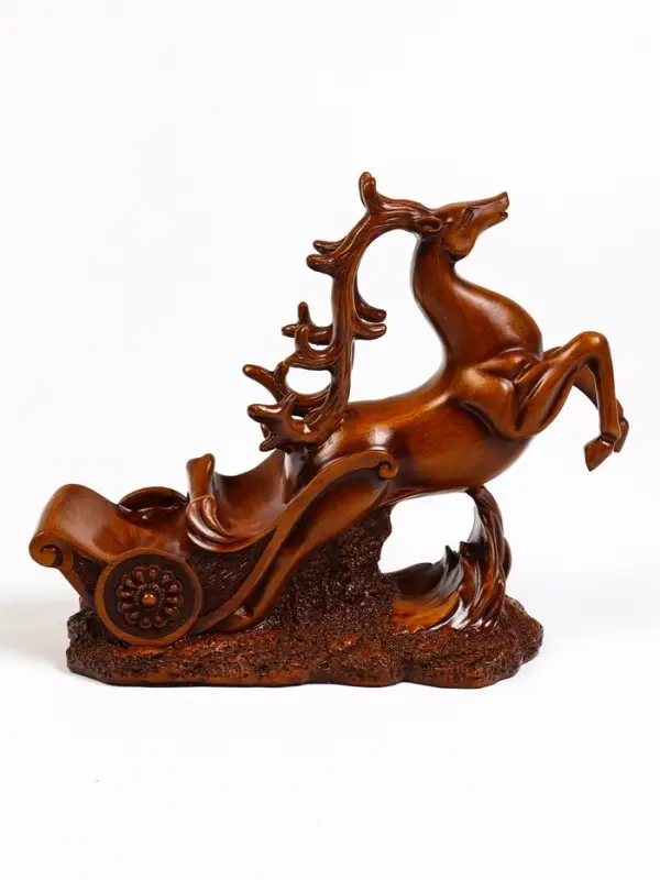 Подставка под бутылку TAKE IT EASY &laquo;Олень&raquo;, полистоун под дерево, 17&times;12&times;28 см