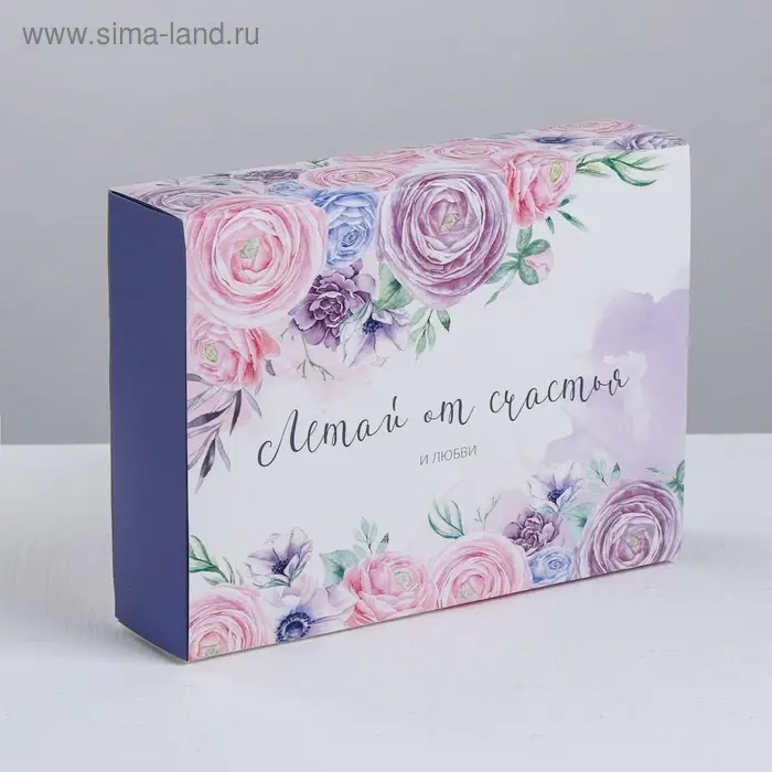 Коробка кондитерская, упаковка «Летай от счастья», 20 х 15 х 5 см Коробка кондитерская, упаковка «Летай от счастья», 20 х 15 х 5 см