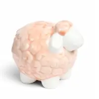 Фигурка декоративная &laquo;Овечка кудряшка&raquo;, керамика, 7.9&times;6.1&times;6.9 см, персик