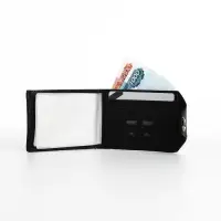 Портмоне мужское, на магните, 3 отделения, чёрное