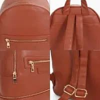 Рюкзак женский на молнии, с карманом, размер 27&times;13.5&times;33 см, коричневый