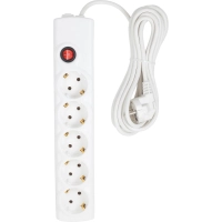 Сетевой фильтр BigTech BT510-3-W(5р/3м/10А/2,2кВт/3х0,75 мм2/белый)