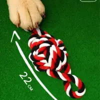 Игрушка для собак канатная &laquo;Мяч с ручками&raquo;, мяч 22 см, до 130 г