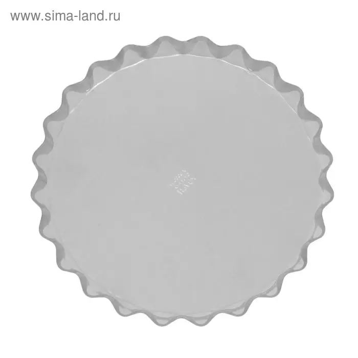 Форма для выпечки пиццы, d=25 см, h=2 см, большая, жесть, серебристая