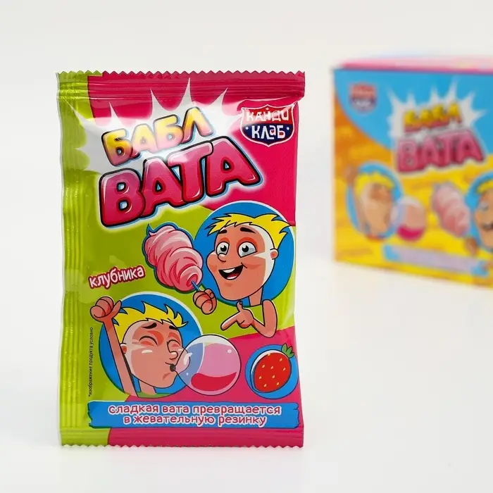 Сладкая вата «БАБЛ ВАТА», ассорти, 5 г Сладкая вата «БАБЛ ВАТА», ассорти, 5 г