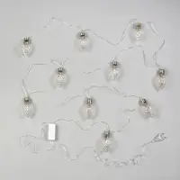 Гирлянда &laquo;Нить&raquo; 3 м с насадками &laquo;Лампочки шишки&raquo;, IP20, прозрачная нить, 80 LED, свечение мульти, 8 режимов, 220 В