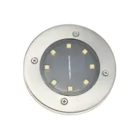 Садовый светильник, уличный, на солнечной батарее, 8 LED, свечение тёплое белое