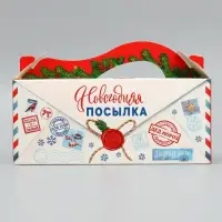 Коробка подарочная новогодняя складная «Новогодняя почта », 23х 10 х 15 см