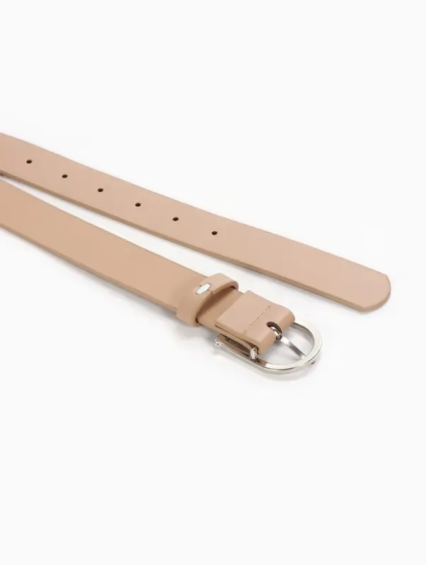 Ремень женский, 1 прокол, металл пряжка, 2.8&times;105 см, бежевый