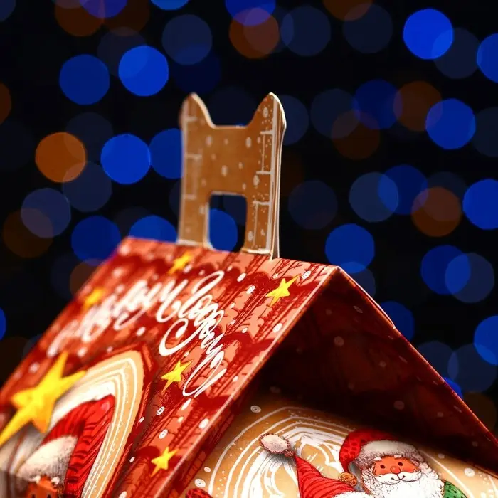 Подарочная коробка «Домик Новогоднее собрание», 13.3×11.6×12.6 см Подарочная коробка «Домик Новогоднее собрание», 13.3×11.6×12.6 см