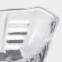Икорница стеклянная "Лебедь" 13,5х8,7х13 см, прозрачная