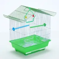 Клетка для птиц Bd-1/1d, 30&times;23&times;39 см, укомплектованная, фасовка 12 шт., зелёная