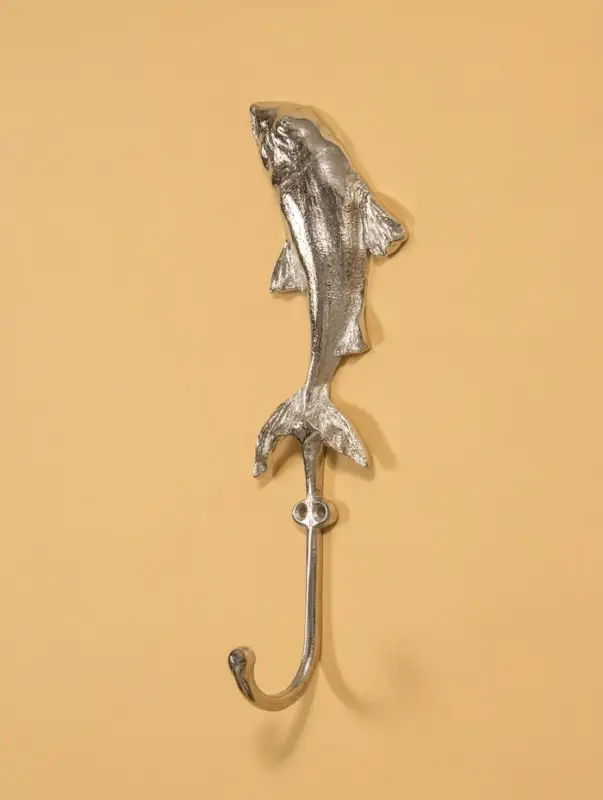 Крючок настенный "Рыба" 9х6,5х28 см, алюминий