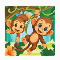 Магнитные пазлы для малышей &laquo;Зверята&raquo;, книга 3 в 1, Крошка Я