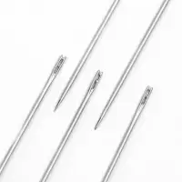 Иглы швейные, самовдеваемые, d=0.76 мм, 3.6-4.2 см, набор 12 шт.