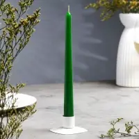 Свеча античная, 2.3&times;24.5 см, 5 ч, 55 г, тёмно-зелёная