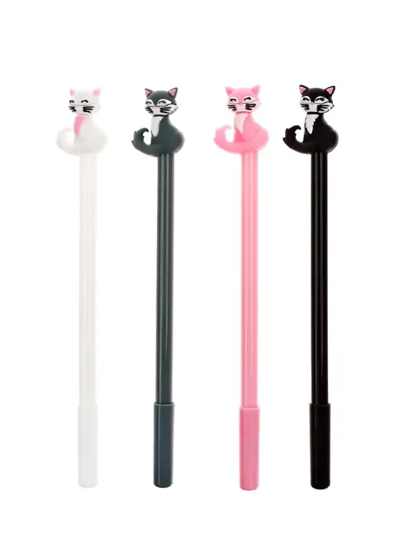 Ручка гелевая-прикол Calligrata Ручка гелевая-прикол Calligrata "Кошечка" , штрихкод на штуке, микс