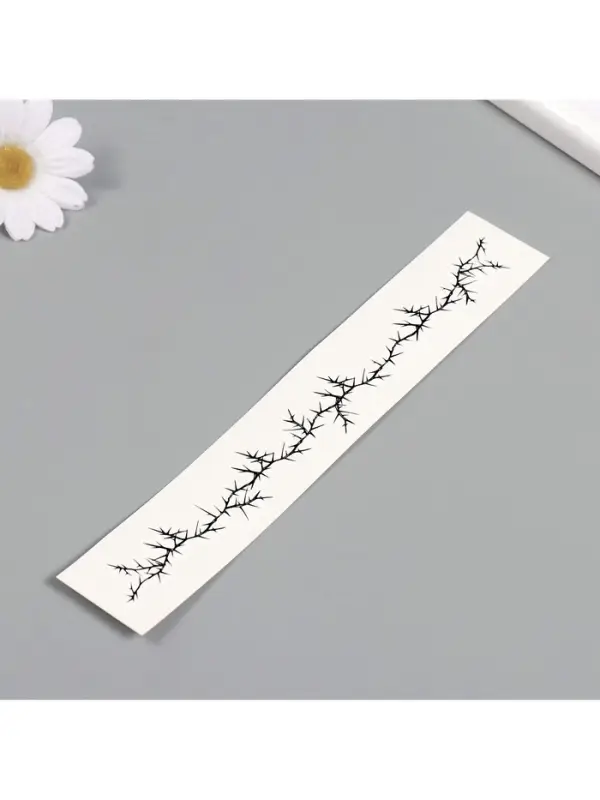 Переводная тату на тело чёрная «Браслет. Шипы», 20×3 см Переводная тату на тело чёрная «Браслет. Шипы», 20×3 см