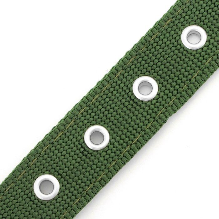 Ошейник Ошейник "Комфорт" комбинированный, 58 х 3 см, ОШ 45-52 см, тёмно-зелёный