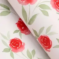 Пленка для цветов, "Цветы", красная, 57х57 см