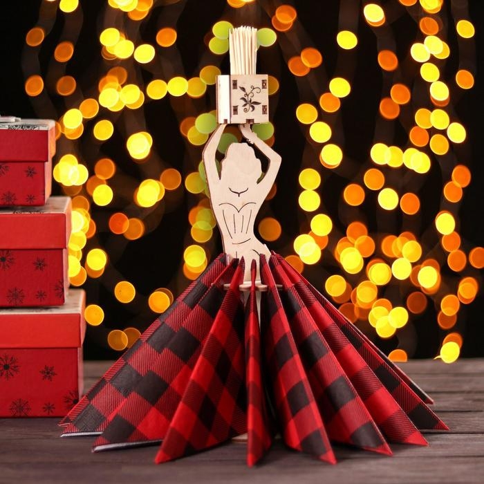 Салфетница деревянная «Вечерний наряд», с подставкой под зубочистки, 25×13×13 см Салфетница деревянная «Вечерний наряд», с подставкой под зубочистки, 25×13×13 см