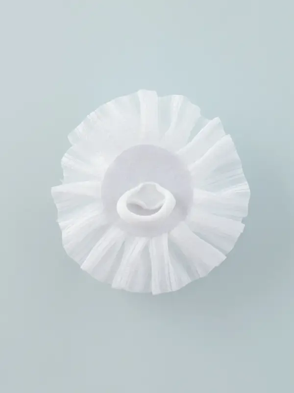 Резинка для волос бант "Школьница" двойной полосы, d-10 см, белый