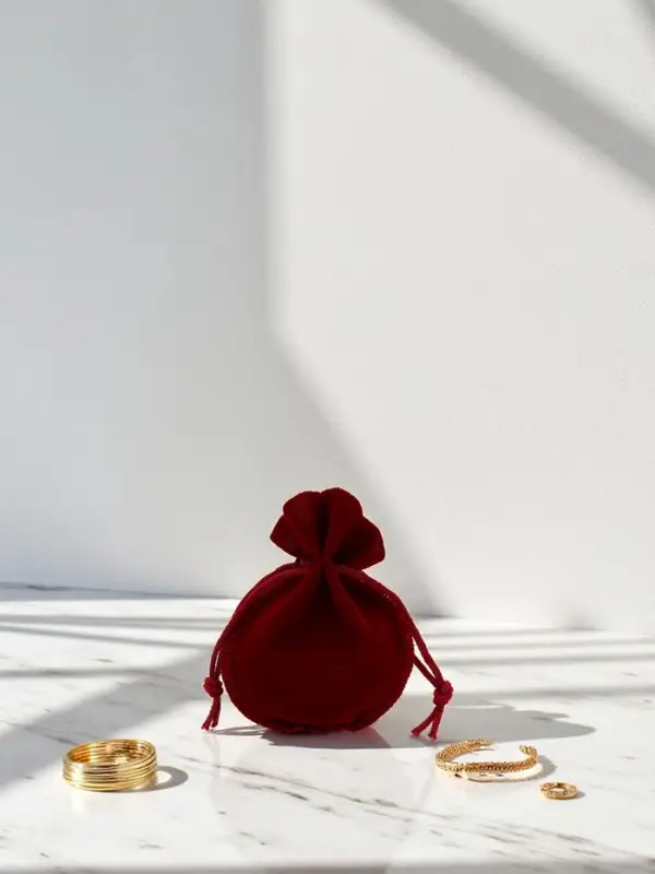 Набор мешочков бархатных набор 100шт., 7&times;9, цвет бордовый (1249689)