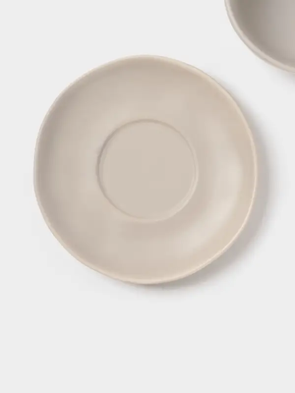 Бульонница с блюдцем Magistro Potter, 255 мл, фарфор, светло-серая