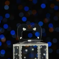 Складная прозрачная коробка из PVC, для упаковки подарков, «Сердце», 6×6×10 см