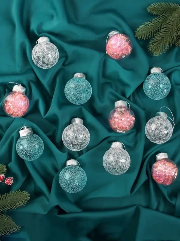 Ёлочные игрушки &laquo;Калейдоскоп&raquo; каприз, шары новогодние, d=6 см, набор 12 шт., МИКС