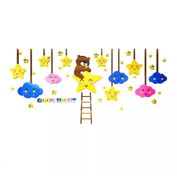 Наклейки интерьерные Наклейки интерьерные "Звезды", детские, декор на стену, панно 120 х 57 см