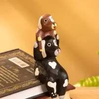 Сувенир «Пёс с щенком», 4.5×4×11 см, дерево