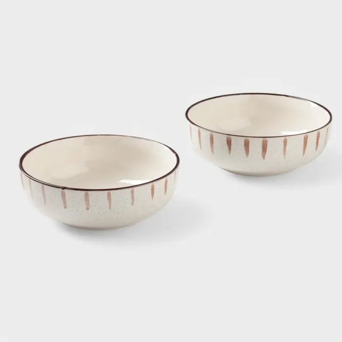 Салатники Доляна &laquo;Скандинавия&raquo;, d=15 см, набор 2 шт., керамика, бежевые