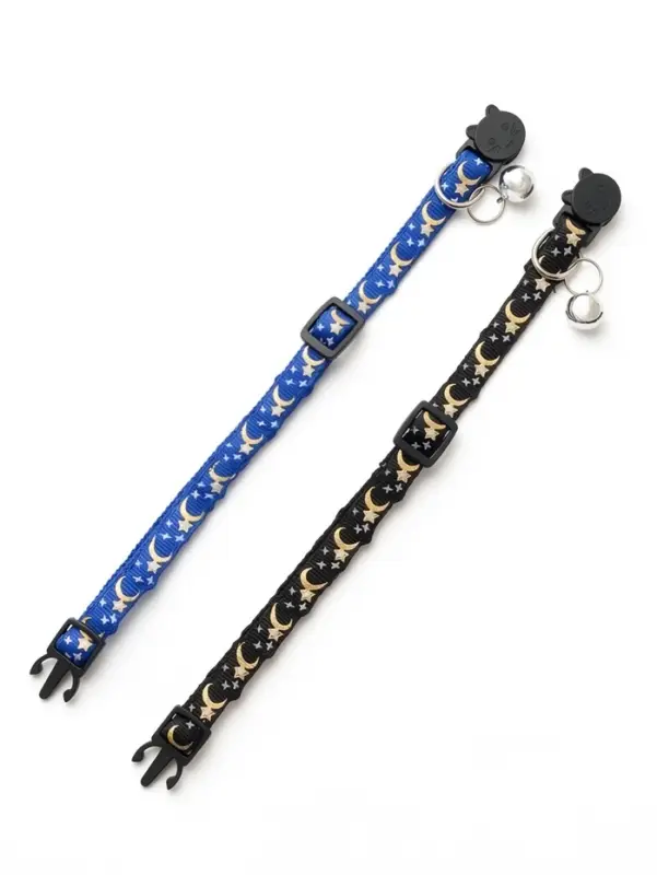 Набор ошейников для кошек &laquo;Пижон. Ночь&raquo;, 19-32&times;1 см, 2 шт.