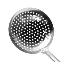 Шумовка для казана Шафран, 48с м, диаметр 17 см, узбекская, с деревянной ручкой, металл