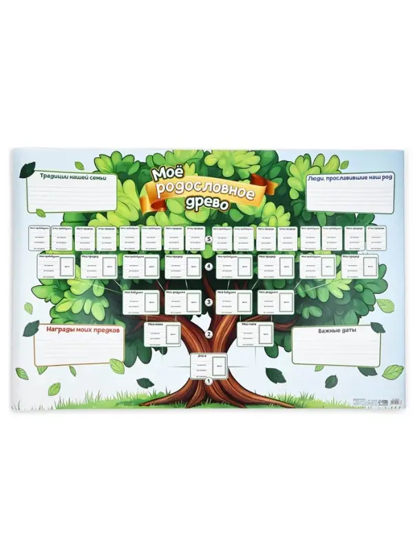 Генеалогическое древо &laquo;Моё родословное древо&raquo;, 90.6&times;59.6 см