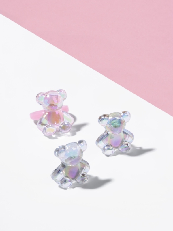 Набор детский Набор детский "Выбражулька" 2 предмета: клипсы, кольцо, мишка, цвет МИКС