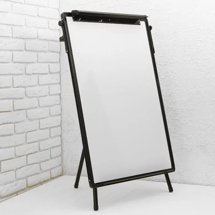 Флипчарт магнитно-маркерный, Calligrata, 70&times;100 см, регулируется по высоте, рамка черная, 2 губки, 4 магнита