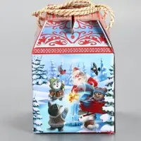 Подарочная новогодняя коробка «Золотая рыбка», для сладких подарков, 18×18×14 см