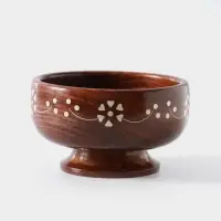 Чаша на ножке &laquo;В самое сердце&raquo;, 13&times;13&times;8 см, дерево шишам