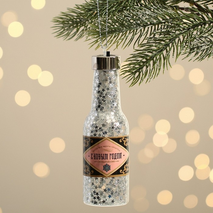 Ёлочная игрушка новогодняя с гирляндой «Удачи в делах», на Новый год, 14,2 х 4,2 см Ёлочная игрушка новогодняя с гирляндой «Удачи в делах», на Новый год, 14,2 х 4,2 см