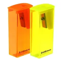 Точилка ErichKrause. City Neon, с контейнером, МИКС