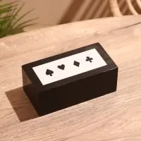 Игра настольная 3 в 1, домино, кубики, карты, полирезин, МДФ