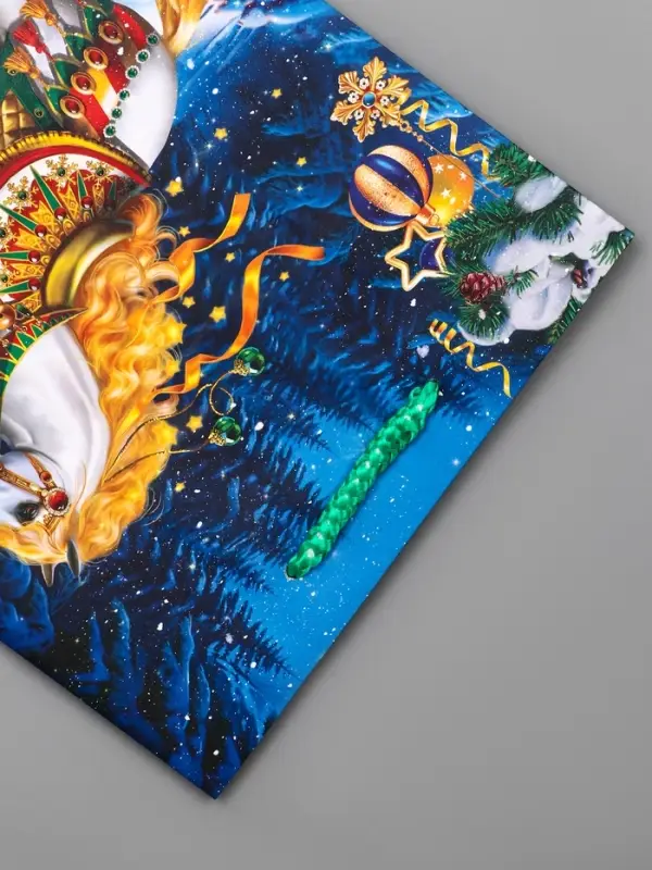 Пакет подарочный новогодний ламинированный, «Новогодний конь» , 18×10×22.3 см