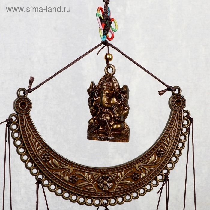 Музыка ветра металл Музыка ветра металл "Ганеша" 4 трубки, 5 колокольчиков 65 см