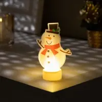 Фигурка новогодняя &laquo;Снеговик&raquo;, 11 см, 1 LED, свечение тёплое белое
