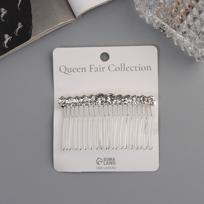 Гребень для волос  Гребень для волос "Медея" классика нить, 7,5х4 см, серебро