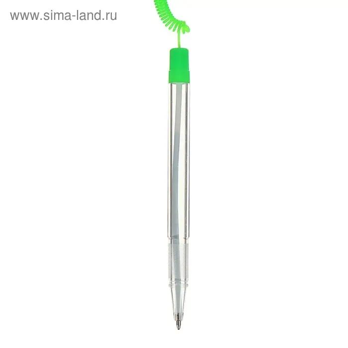 Ручка шариковая 0.5 мм на подставке «Стоп» с липучкой и шнуром стержень синий, корпус зелёный (штрихкод Ручка шариковая 0.5 мм на подставке «Стоп» с липучкой и шнуром стержень синий, корпус зелёный (штрихкод